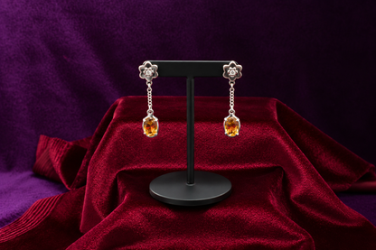 Natural Citrine Sterling Silver Earrings – 3.42 ct | ALGT Certified