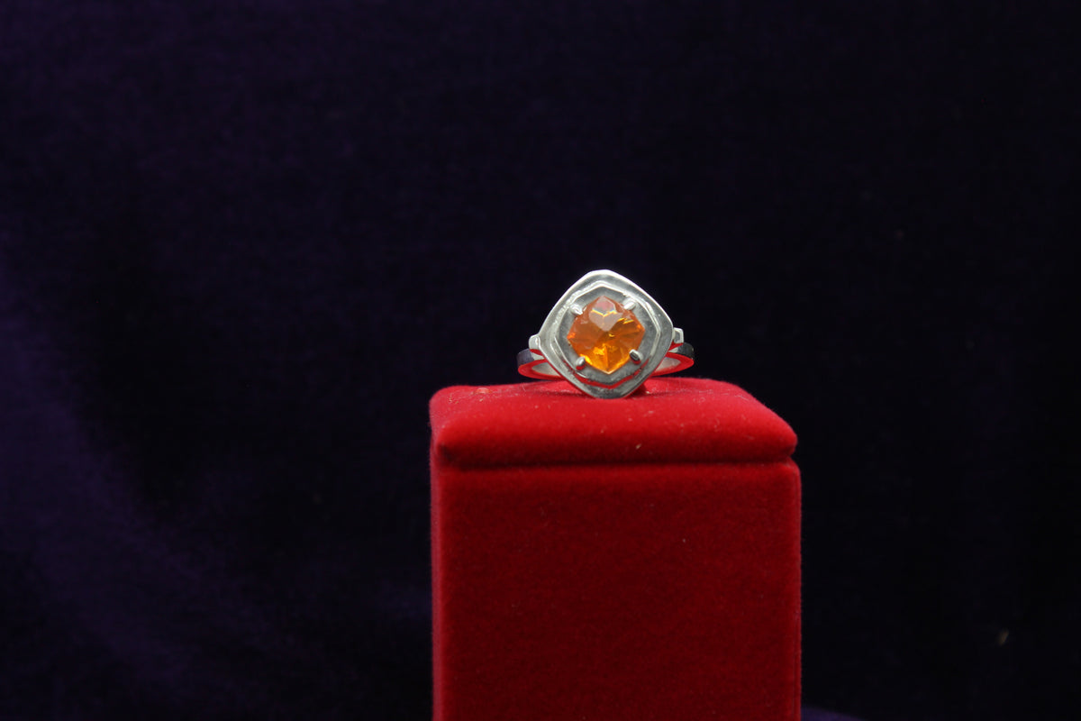 Fire Opal Sterling Silver Ring – 1.26 ct