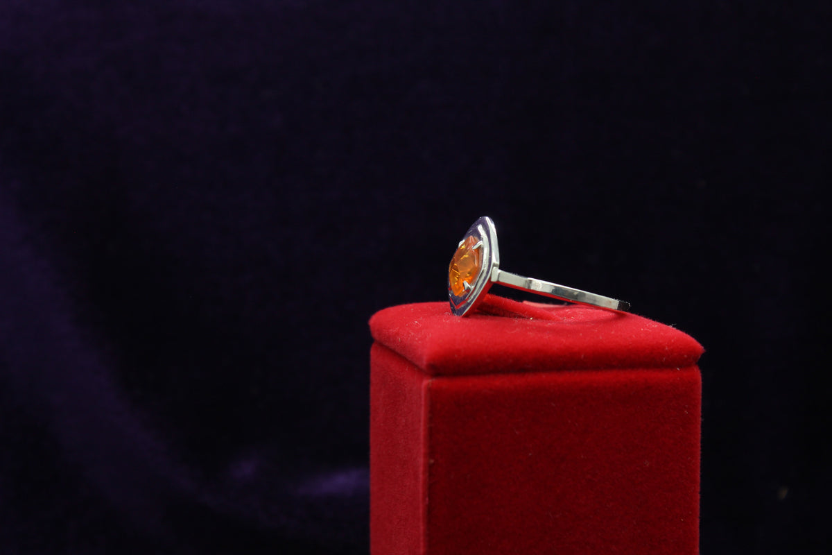 Fire Opal Sterling Silver Ring – 1.26 ct